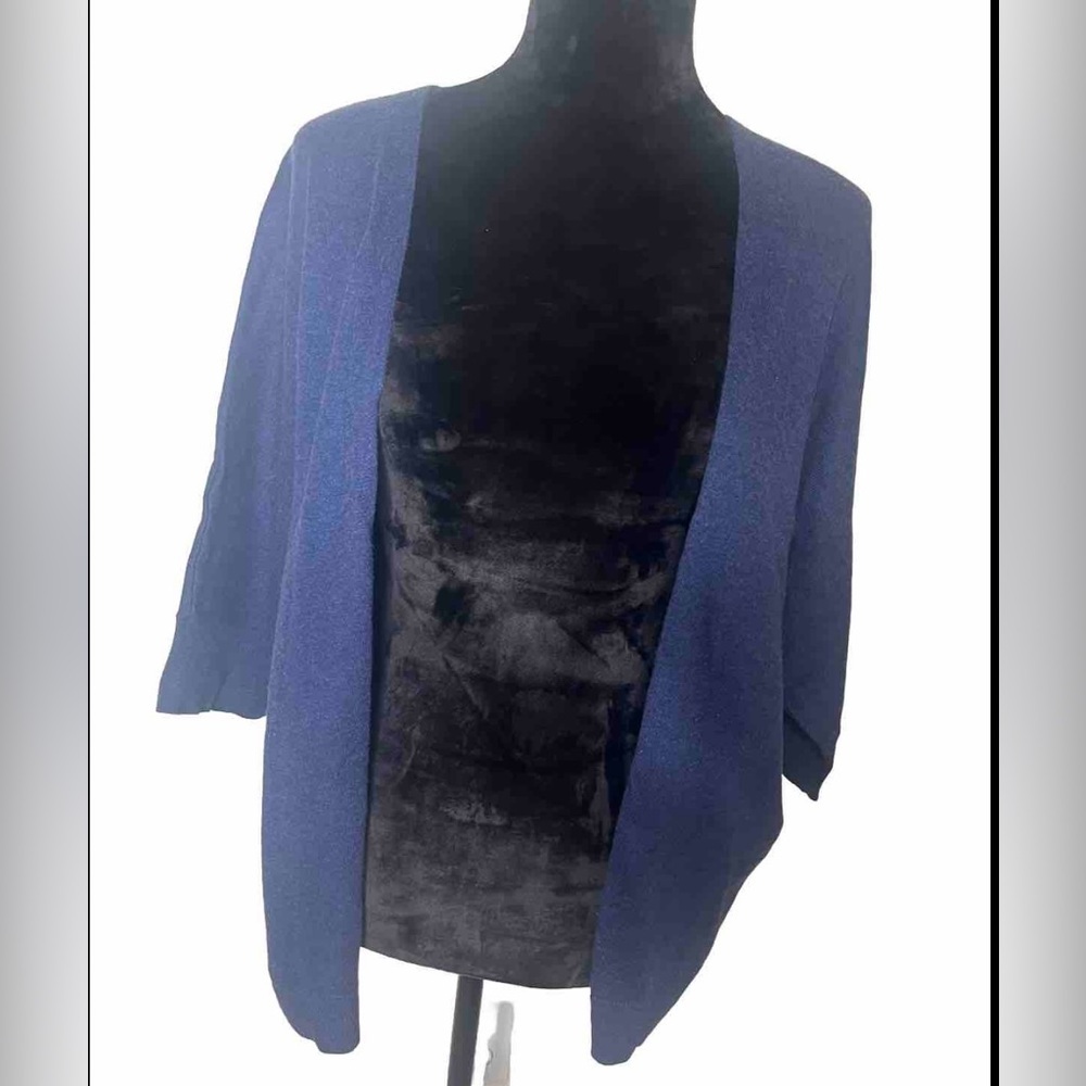 GAP women’s‎ size M blue three quarter sleeves open cardigan sweater